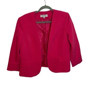 Kasper Hot Pink Open Front Blazer